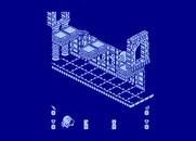 Head Over Heels for Atari 8-bit - A deadly floor and disappearing platforms make this room a challenge...