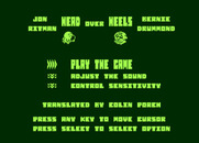 Head Over Heels for Atari 8-bit - Title screen and main menu.