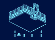 Head Over Heels for Atari 8-bit - Not much here...I can jump down to a lower level though...