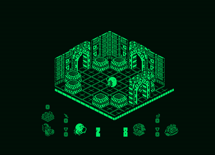 Head Over Heels Amstrad PCW Screenshot: Pick a direction, any direction...
