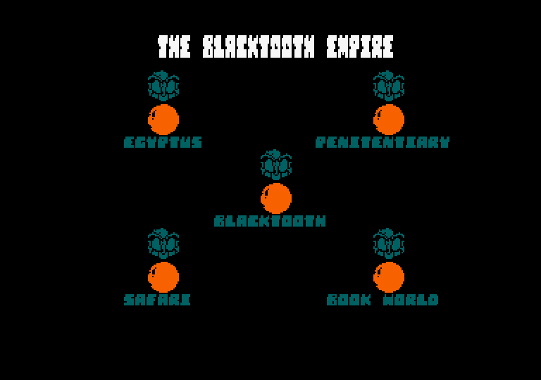 Head Over Heels Amstrad CPC Screenshot: The Blacktooth Empire.