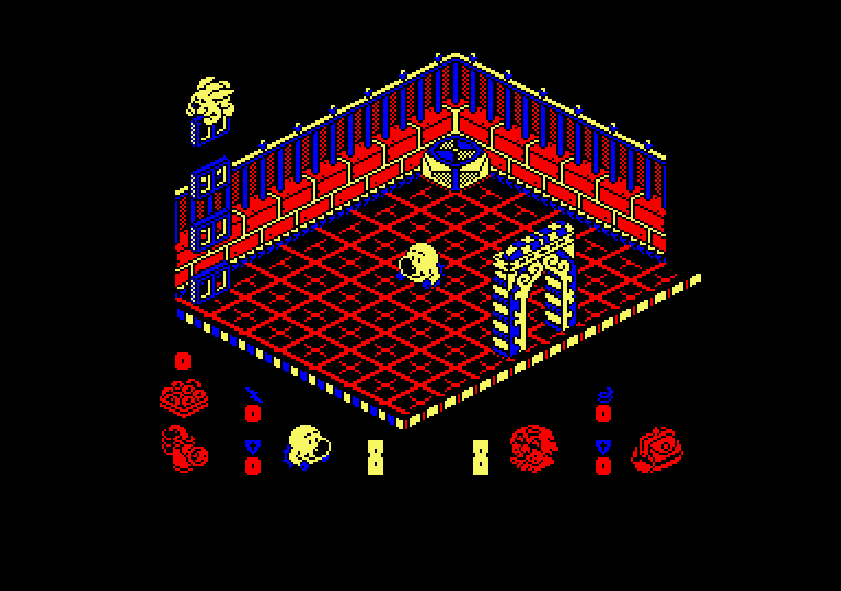 Head Over Heels Amstrad CPC Screenshot: The game begins here.
