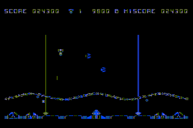 Marauder Atari 8-bit Screenshot: More opponents begin to appear...