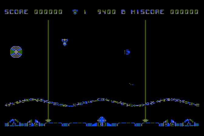 Marauder Atari 8-bit Screenshot: Game start.