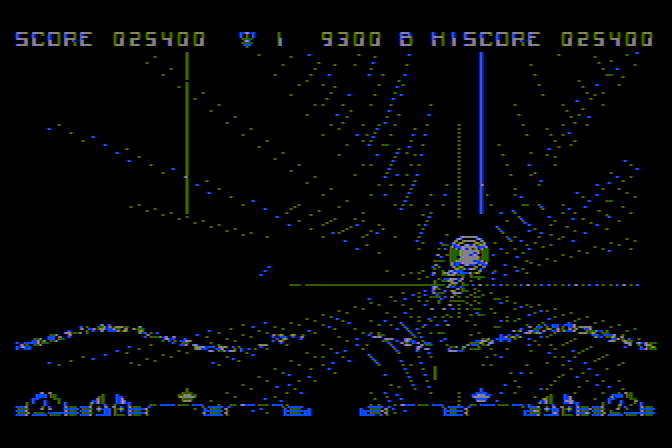 Marauder Atari 8-bit Screenshot: I've been hit!