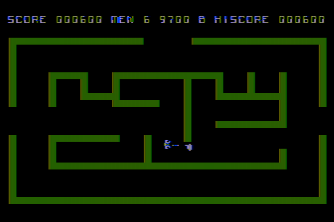 Marauder Atari 8-bit Screenshot: Don't get shot by opponents!