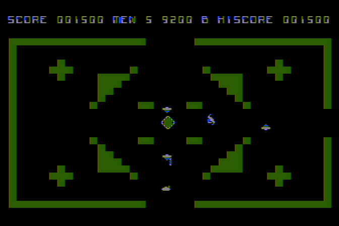 Marauder Atari 8-bit Screenshot: Here's the target, now destroy it!