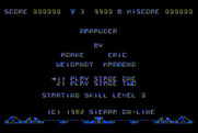 Marauder for Atari 8-bit - Title screen.