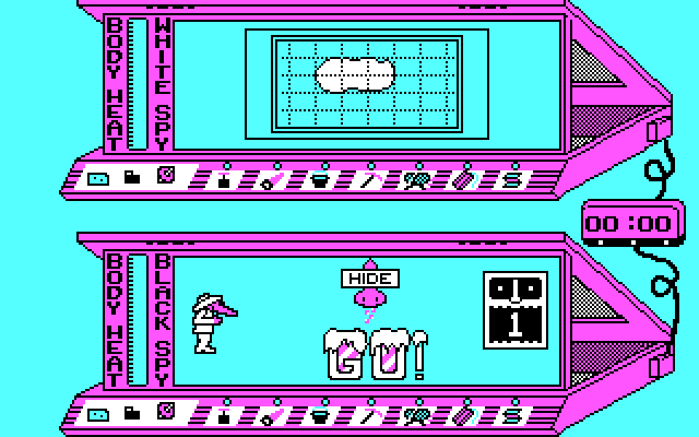 Spy vs. Spy III: Arctic Antics IBM PC/Compatibles Screenshot: First, you can select a few game options.
