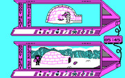 Spy vs. Spy III: Arctic Antics for IBM PC/Compatibles - The white spy warms by the fire...
