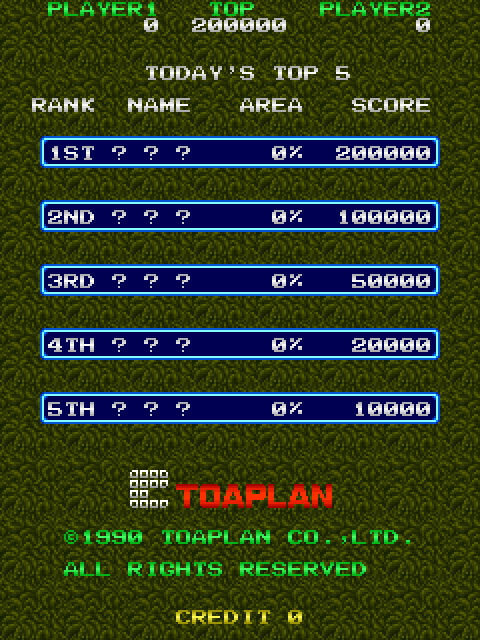 Out Zone Arcade Screenshot: Today's top 5...