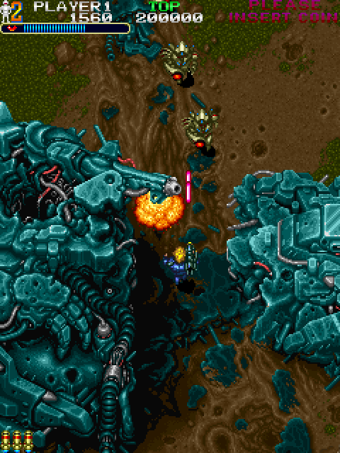 Out Zone Arcade Screenshot: Game start.