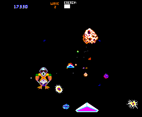 Blaster Arcade Screenshot: Aliens attack!