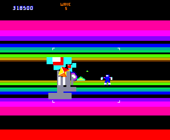 Blaster Arcade Screenshot: Robot attack!