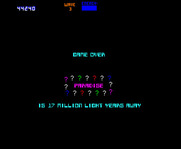 Blaster for Arcade - Game over.