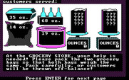 Math Shop for IBM PC/Compatibles - Instructions for the grocery store.