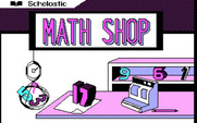 Math Shop for IBM PC/Compatibles - Title screen.