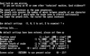 Slither for IBM PC/Compatibles - You can setup a lot of game options...
