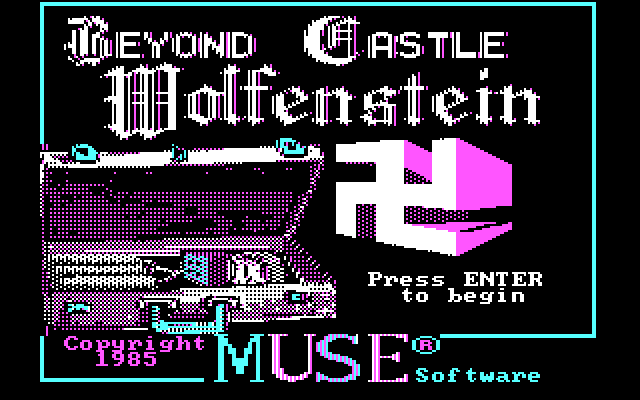 Beyond Castle Wolfenstein IBM PC/Compatibles Screenshot: Title screen.
