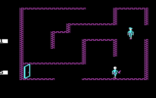 Beyond Castle Wolfenstein IBM PC/Compatibles Screenshot: Here comes trouble...