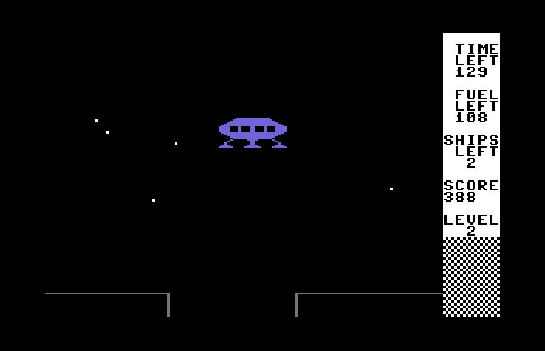 Stargate 64 Commodore 64 Screenshot: The open portion of the wall moves from left to right constantly...