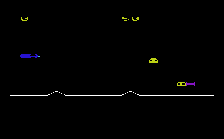 Space Adventure Commodore VIC-20 Screenshot: Here come some targets...