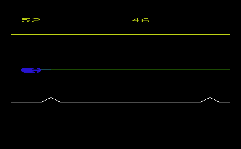 Space Adventure Commodore VIC-20 Screenshot: Firing lasers!