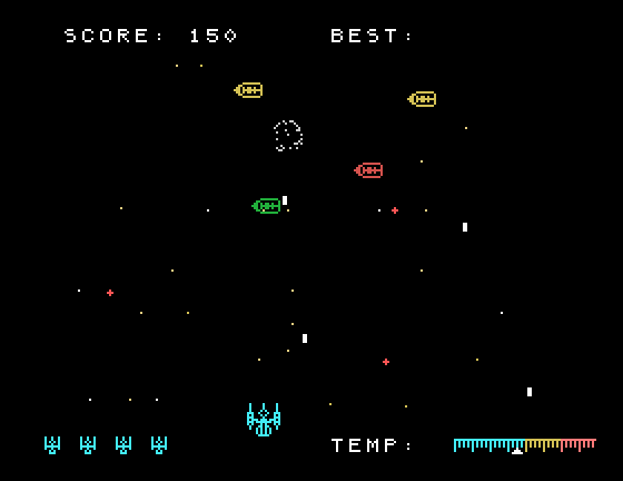 Ultra, The Tatung Einstein Screenshot: A few enemies blasted, more to go...