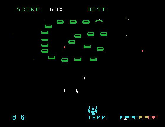 Ultra, The Tatung Einstein Screenshot: Round 3; don't get hit by enemy fire!