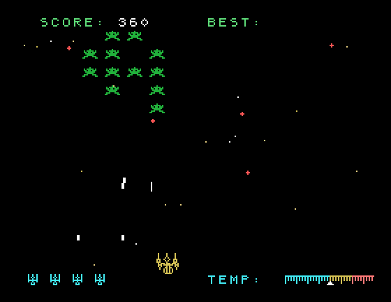 Ultra, The Tatung Einstein Screenshot: These opponents move in a different pattern and change colors...