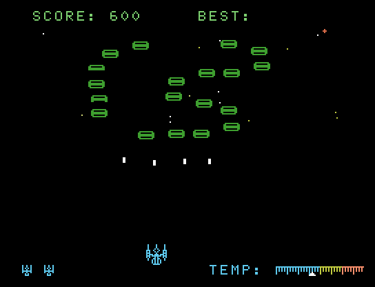 Ultra, The Memotech MTX Screenshot: Opponents follow a wavy pattern on this level...