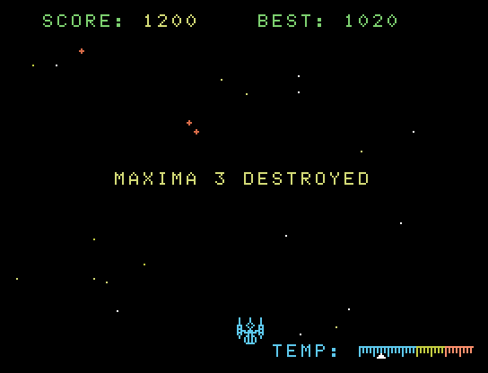 Ultra, The Memotech MTX Screenshot: Maxima 3 destroyed!