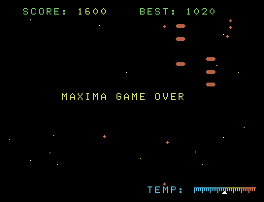 Ultra, The Memotech MTX Screenshot: Game over.