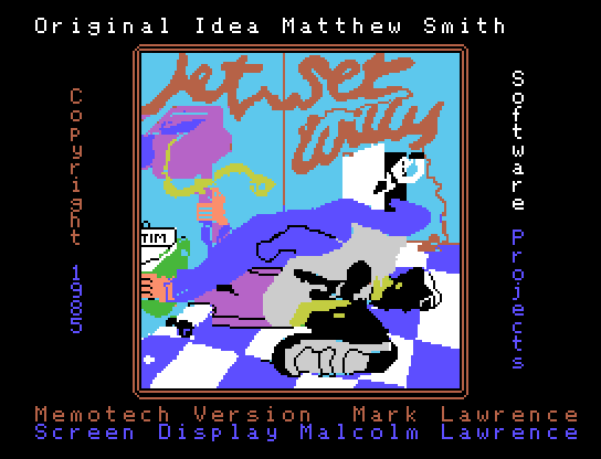 Jet Set Willy Memotech MTX Screenshot: Loading screen.