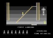 Jet Set Willy for Atari 8-bit - Walking down the stairs...