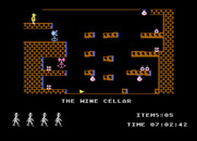 Jet Set Willy for Atari 8-bit - The wine cellar...