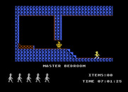 Jet Set Willy for Atari 8-bit - Master Bedroom; and, apparently, a dead end...