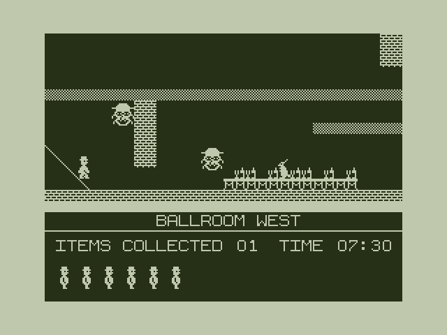 Jet Set Willy Dragon 32/64 Screenshot: Don't touch the many dangerous creatures here...