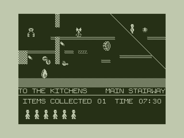 Jet Set Willy Dragon 32/64 Screenshot: To the kitchens!