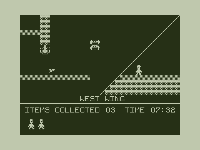 Jet Set Willy Dragon 32/64 Screenshot: Here's the west wing...