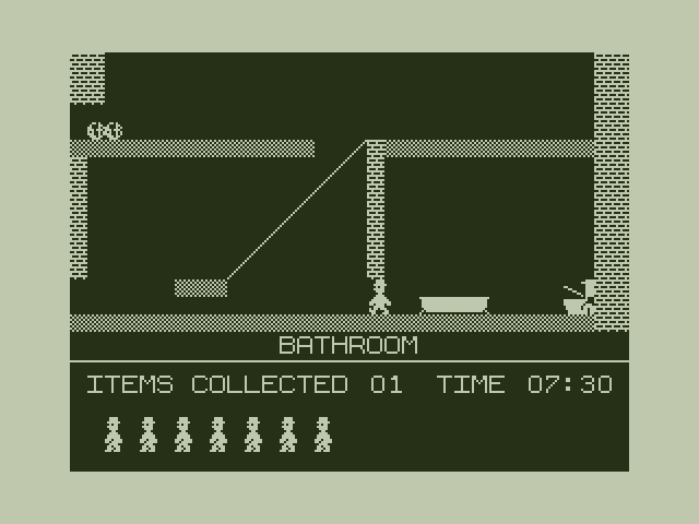 Jet Set Willy Dragon 32/64 Screenshot: Game start.