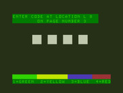 Jet Set Willy for Dragon 32/64 - Copy protection screen.