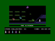 Jet Set Willy for Commodore 16 & Plus/4 - The kitchen, complete with some angry chefs!