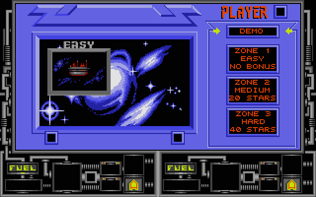 Vindicators Atari ST Screenshot: Choose a skill level.