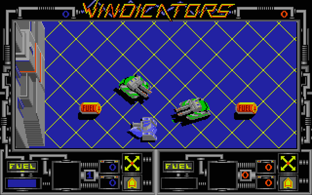 Vindicators Atari ST Screenshot: Game start; tanks attack!