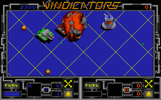 Vindicators Atari ST Screenshot: My tank is destroyed...