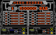 Vindicators for Atari ST - Game over; here's the high scores.
