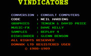 Vindicators for Atari ST - Credits screen.