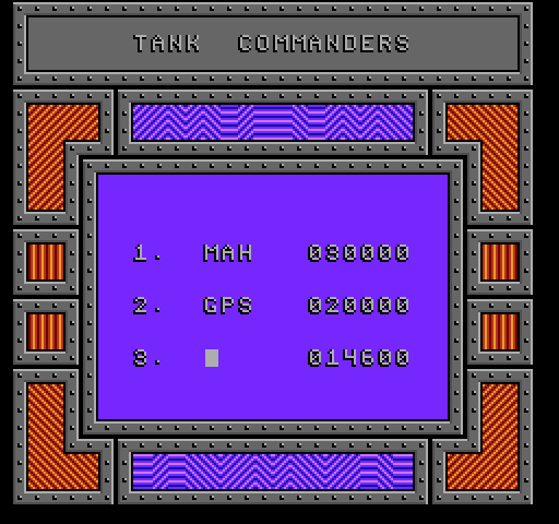 Vindicators NES / Famicom Screenshot: A new high score!