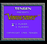 Vindicators for NES / Famicom - Title screen.